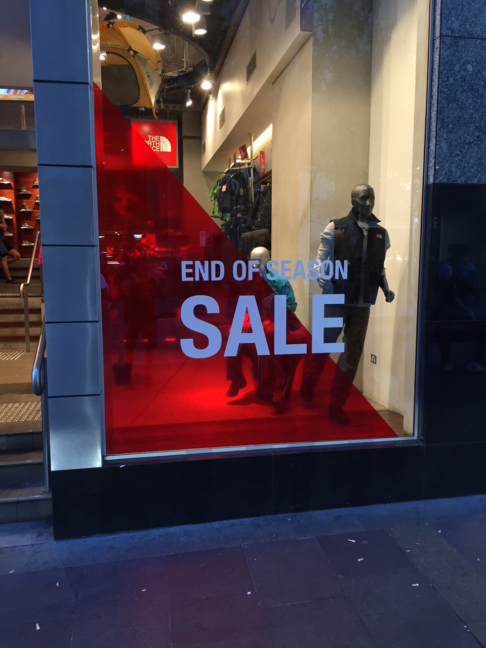 the north face end of season sale